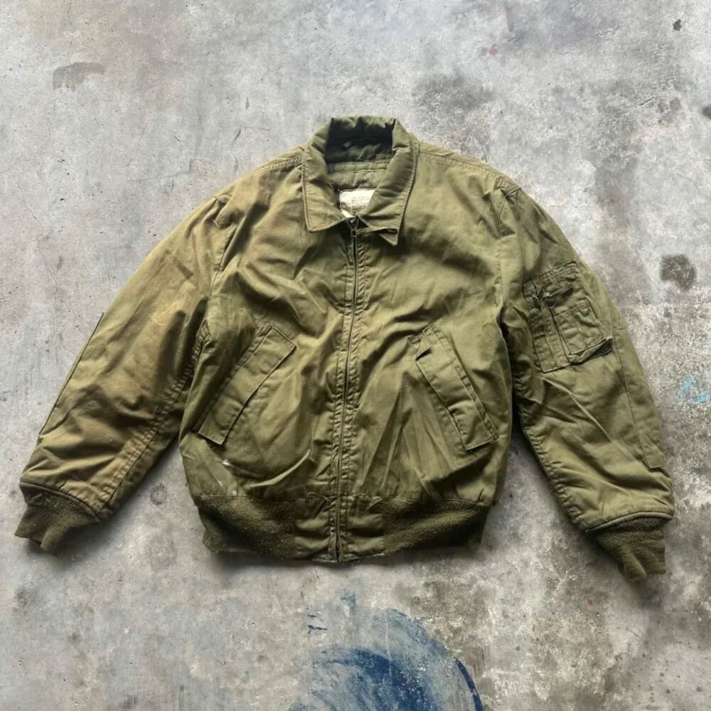 Vintage Military Flight Bomber Jacket Size Medium